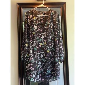 BCBG Generation Black Floral Shift Dress